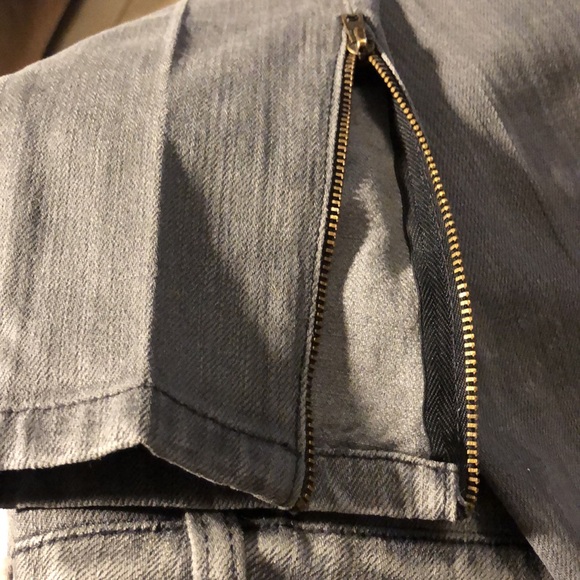 033 Stella McCartney Grey Wash Skinny Zip Jeans Size 28 TALL-MADE IN ITALY- NWT - Picture 7 of 12